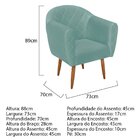 Poltrona Pés Palito Herrera  Azul Tiffany