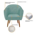 Poltrona Pés Palito Herrera  Azul Tiffany