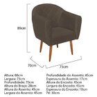 Poltrona Pés Palito Herrera  Marrom