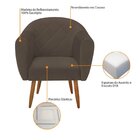 Poltrona Pés Palito Herrera  Marrom