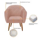 Poltrona Pés Palito Herrera  Rosê