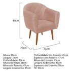 Poltrona Pés Palito Herrera  Rosê