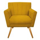 Poltrona Pés Palito Lauren Maranata Móveis Amarelo