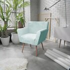 Poltrona Pés Palito Lauren Maranata Móveis Azul Tiffany