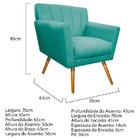 Poltrona Pés Palito Lauren Maranata Móveis Azul Tiffany