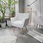 Poltrona Pés Palito Lauren Maranata Móveis Branco