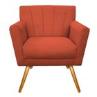 Poltrona Pés Palito Lauren Maranata Móveis Terracota