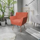 Poltrona Pés Palito Lauren Maranata Móveis Terracota