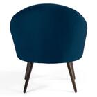 Poltrona Pés Palito Madeira Rafa B-304 Veludo Azul Marinho -