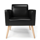 Poltrona Pés Palito Natural Marisa Corano - Preto