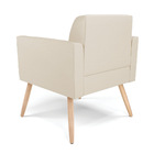 Poltrona Pés Palito Natural Marisa Corino Bege
