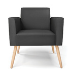 Poltrona Pés Palito Natural Marisa Corino Preto