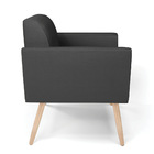 Poltrona Pés Palito Natural Marisa Corino - Preto