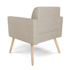 Poltrona Pés Palito Natural Marisa Veludo Luxo D03 - D'rossi