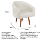 Poltrona Pés Palito Omodei Louise Linho