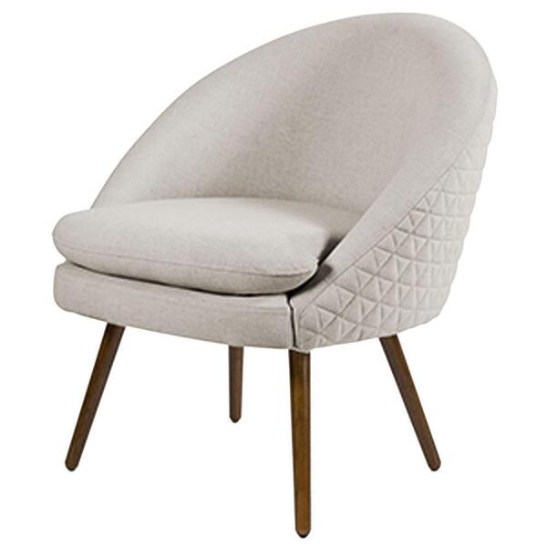 Poltrona Pés Palito Rafa C-107 Linho Tressê Bege - Domi