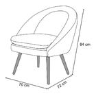 Poltrona Pés Palito Rafa C-107 Linho Tressê Bege - Domi