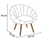 Poltrona Pés Palito Saron Veludo Preto