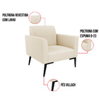 Poltrona Pés Villach Marisa Linho - A19 Bege