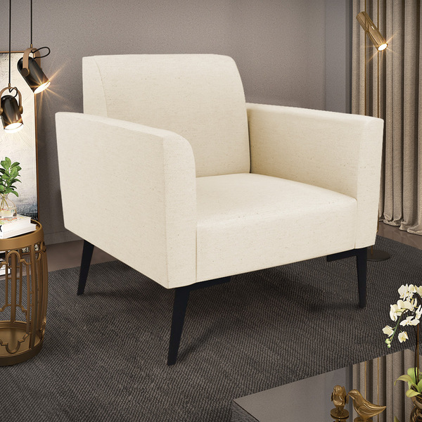 Poltrona Pés Villach Marisa Linho - A19 Bege