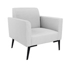 Poltrona Pés Villach Marisa Linho Cinza A05