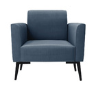 Poltrona Pés Villach Marisa Suede - Azul Marinho