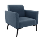 Poltrona Pés Villach Marisa Suede - Azul Marinho