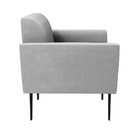 Poltrona Pés Villach Marisa Suede - Cinza