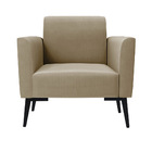 Poltrona Pés Villach Marisa Suede Marrom Rato