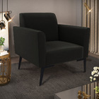 Poltrona Pés Villach Marisa Suede - Preto