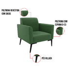 Poltrona Pés Villach Marisa Suede - Verde