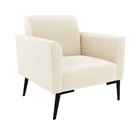 Poltrona Pés Villach Marisa Veludo Bege