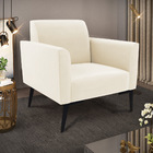 Poltrona Pés Villach Marisa Veludo - Bege