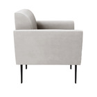 Poltrona Pés Villach Marisa Veludo Cinza