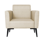 Poltrona Pés Villach Marisa Veludo Luxo Off White A129 D03 -