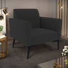 Poltrona Pés Villach Marisa Veludo - Preto