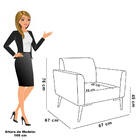 Poltrona Pés Villach Marisa Veludo - Rose