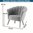 Poltrona Pétala Base Madeira - Verde