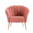 Poltrona Pétala Base Metal - Rosa