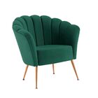 Poltrona Pétala Base Metal - Verde