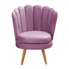 Poltrona Pétala Cadeira Decorativa Flor Roxo