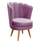 Poltrona Pétala Cadeira Decorativa Flor Roxo