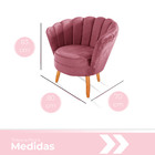 Poltrona Pétala Com Puff Decorativo Para Sala E Quarto Pés Pa