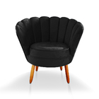 Poltrona Pétala Com Puff Decorativo Para Sala E Quarto Pés Pa