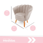 Poltrona Pétala Decorativa Para Sala E Quarto Pés Palito Velu