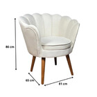 Poltrona Petala Em Veludo Nobre Com Pés De Madeira Sofatec