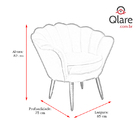 Poltrona Pétala Em Veludo Para Escritório - Várias Cores - Ds