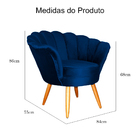 Poltrona Pétala Em Veludo Para Escritório - Várias Cores - Ds