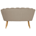 Poltrona Pétala Namoradeira Suede Pés De Madeira - Ds Estofad