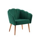 Poltrona Pétala Slim Base Madeira - Verde